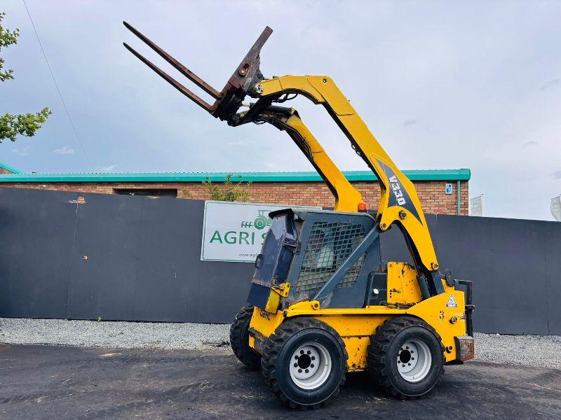 GHEL V330 HI LIFT SKIDSTEER*YEAR 2012*C/W NEW WHEELS AND TYRES & PALLET TINES*VIDEO*