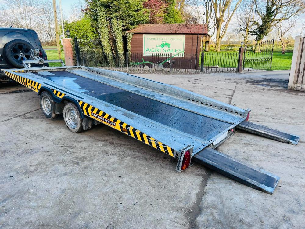 BRIAN JAMES T-02-T HIGH MAX TWIN AXLE TILTING CAR TRAILER * YEAR 2020 *
