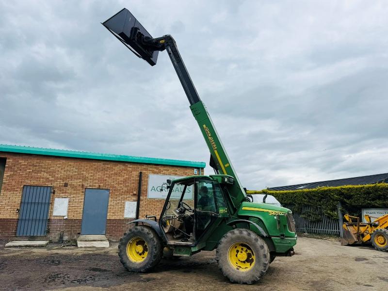 JOHN DEERE 3400 TELEHANDLER*C/W BUCKET*VIDEO*