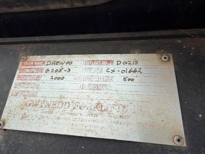 DAEWOO G20E-3 FORKLIFT*SPARES AND REPAIRS*VIDEO*