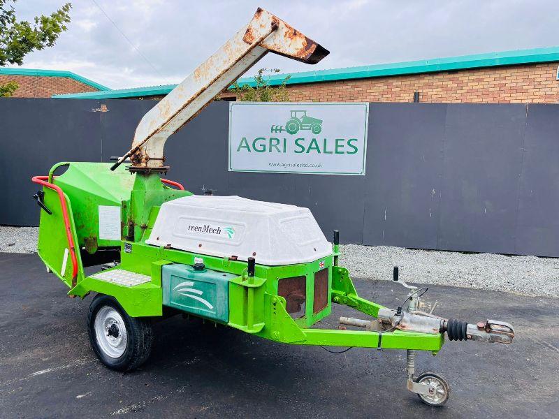 GREEN MECH CM170 TOWABLE WOOD CHIPPER*C/W ISUZU ENGINE*VIDEO*