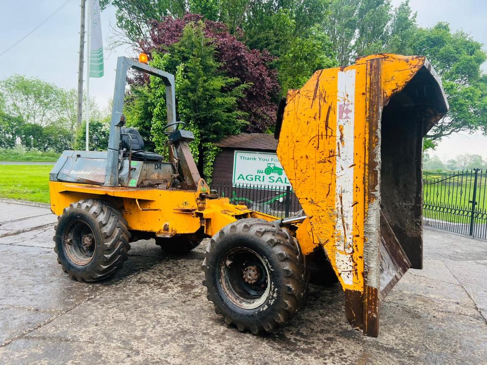 BENFORD 6000 4WD DUMPER C/W ROLE BAR & PERKINS ENGINE *VIDEO*