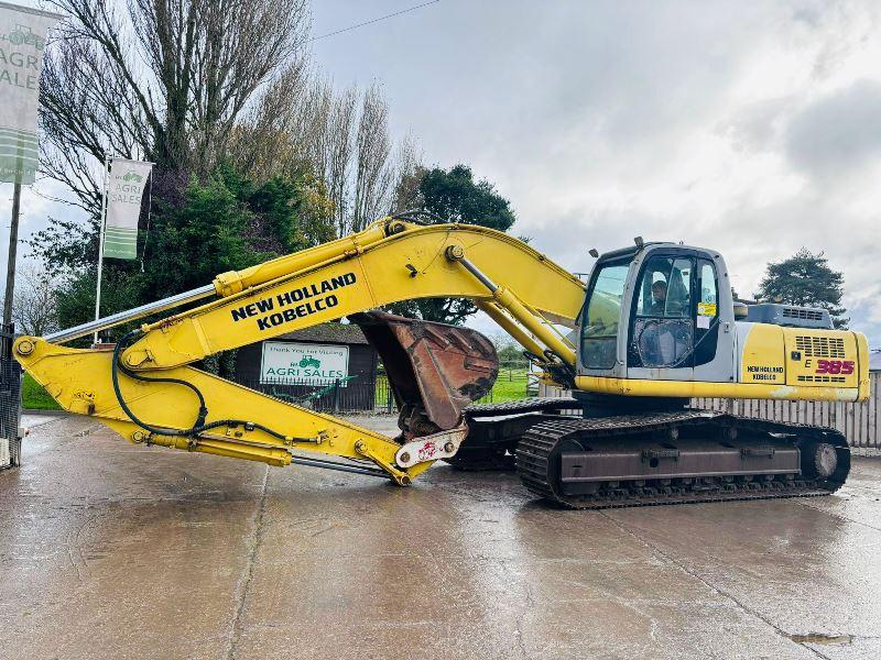 NEW HOLLAND KOBELCO E385 EXCAVATOR C/W ISUZU ENGINE & QUICK HITCH *VIDEO*