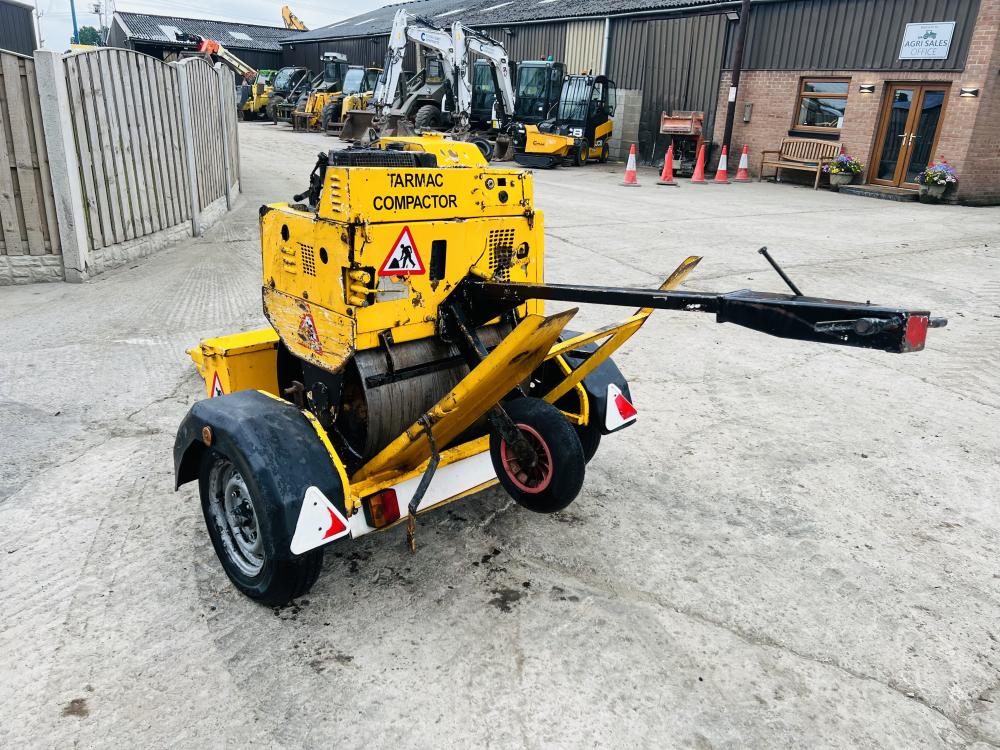 TEREX PEDESTRIAN ROLLER C/W SINGLE AXLE TRAILER 