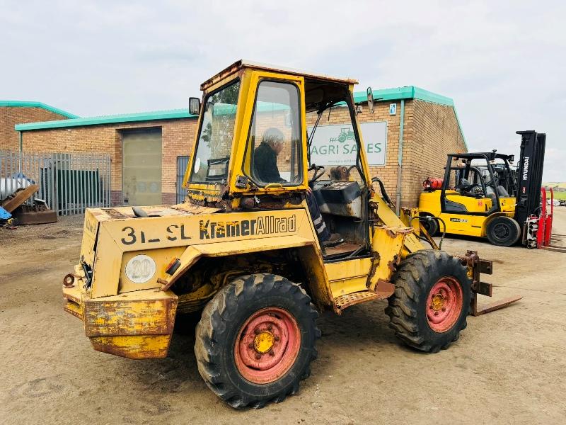KRAMER 312 SL LOADER*C/W PALLET TINES*VIDEO*