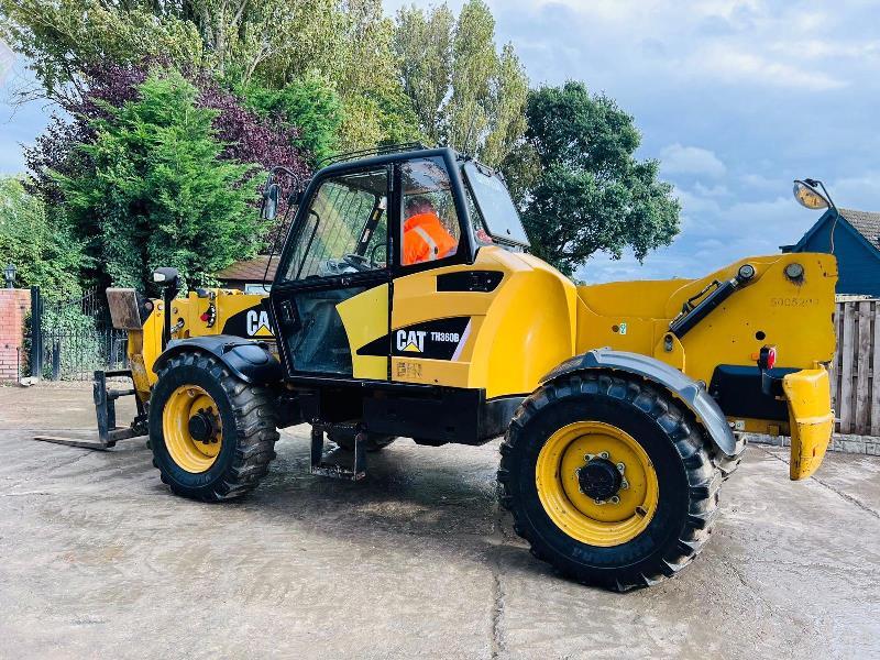 CATERPILLAR TH360B 4WD TRUBO TELEHANDLER *13.5 METER, 4399 HOURS*C/W PALLET TINES*VIDEO*
