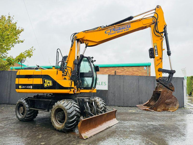 JCB JS145 WHEELED EXCAVATOR*C/W BUCKET*VIDEO*