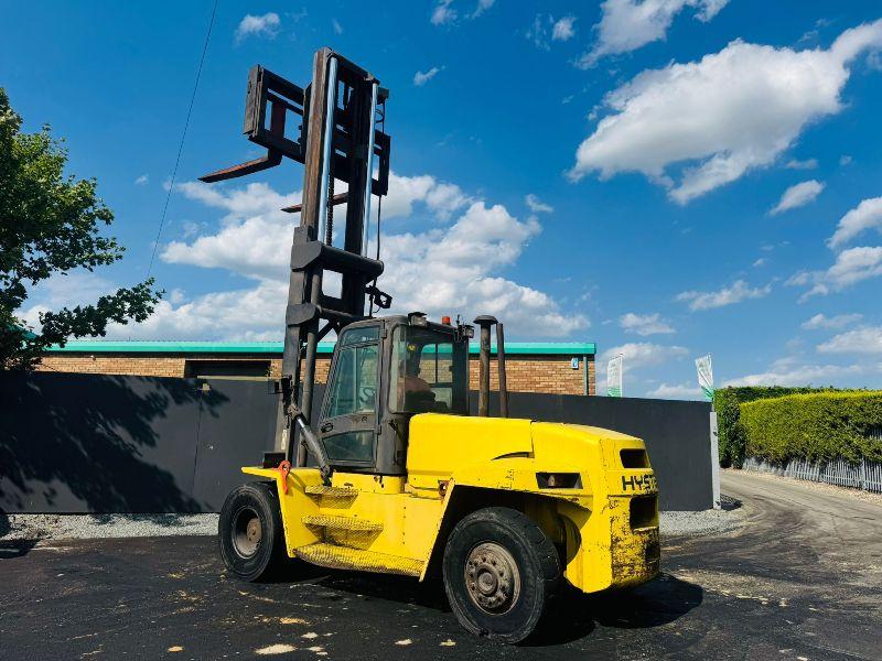 HYSTER H12.00 12 TONNE FORKLIFT 2 STAGE MAST*C/W PALLET TINES*VIDEO*