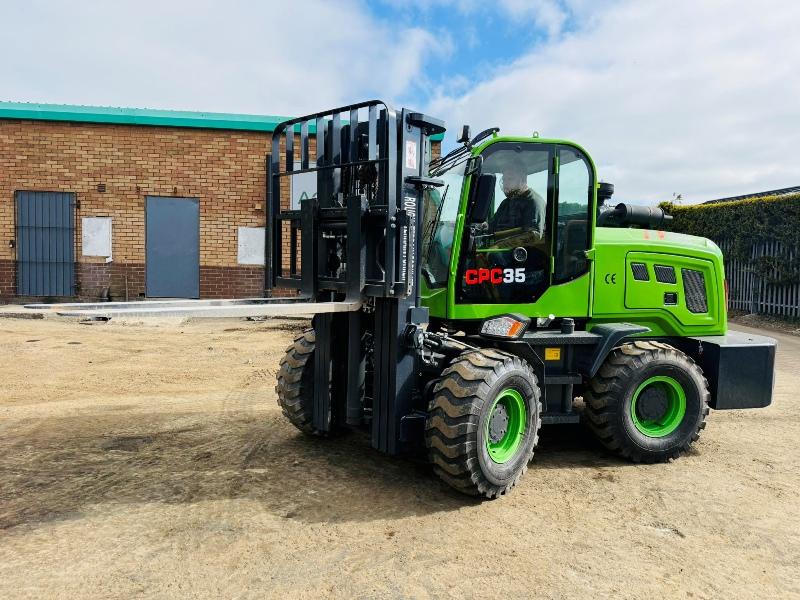 *NEW*UNUSED*JQ POWER CPC35 4WD ROUGH TERRAIN FORKLIFT*YEAR 2025*VIDEO*