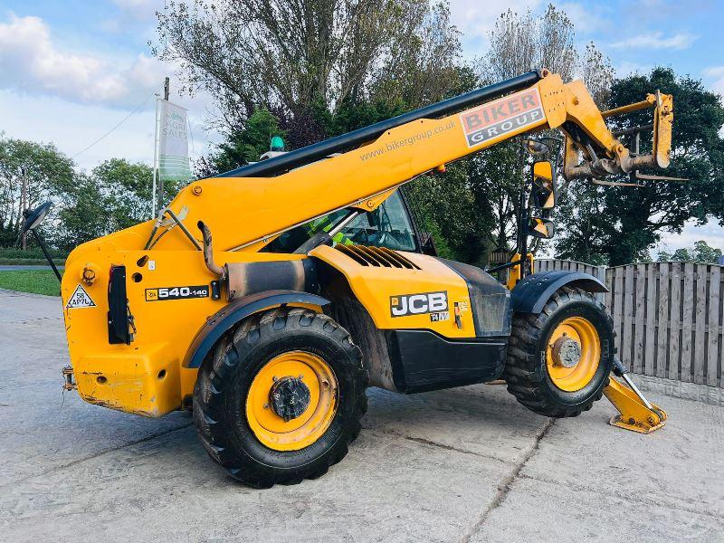 JCB 540-140 HI VIZ 4WD TELEHANDLER *YEAR 2017, 14 METER REACH* C/W TINES *VIDEO*
