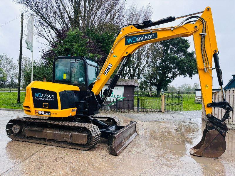 JCB 86C-2 EXCAVATOR *ZERO SWING, YEAR 2021, 2294 HOURS* C/W QUICK HITCH *VIDEO*