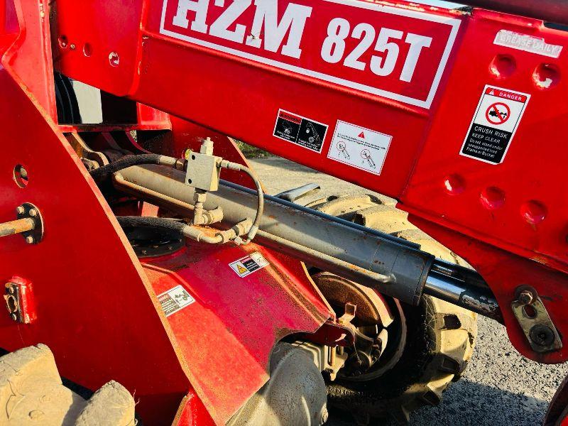 HZM 825T TURBO ARTICULATED TELEHANDLER *C/W BUCKET AND FORKS*READING 618 HOURS*VIDEO*