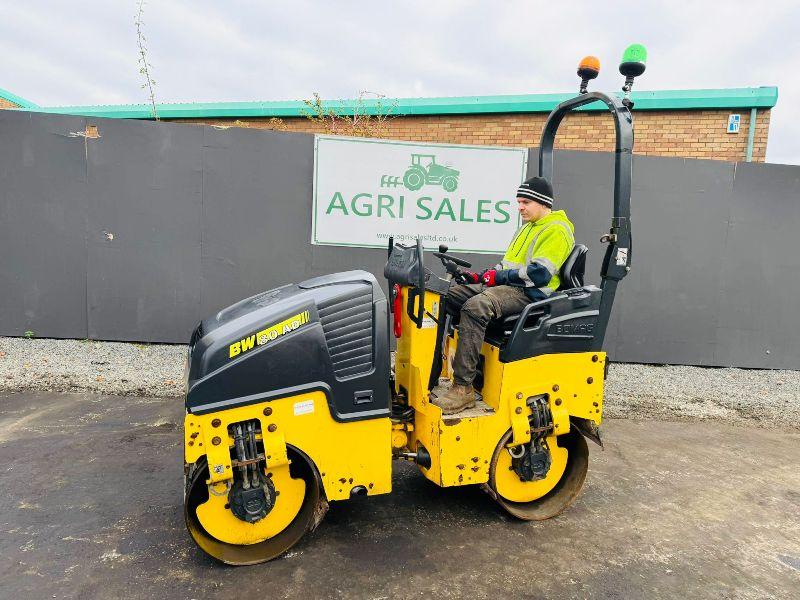 BOMAG BW 80AD-5 TANDEM ROLLER*YEAR 2014*C/W KUBOTA ENGINE*VIDEO*