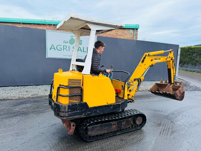 YANMAR B12 RUBBER TRACKED MINI EXCAVATOR*C/W 3 BUCKETS*VIDEO*