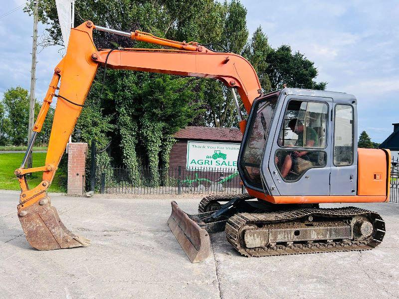 HITACHI EX60-3 TRACKED EXCAVATOR C/W BUCKET & BLADE *VIDEO*