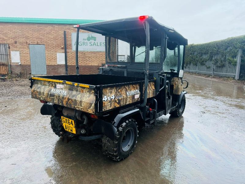KUBOTA RTV 1140 CPX* C/W HYDRAULIC TIP*YEAR 2014*VIDEO*