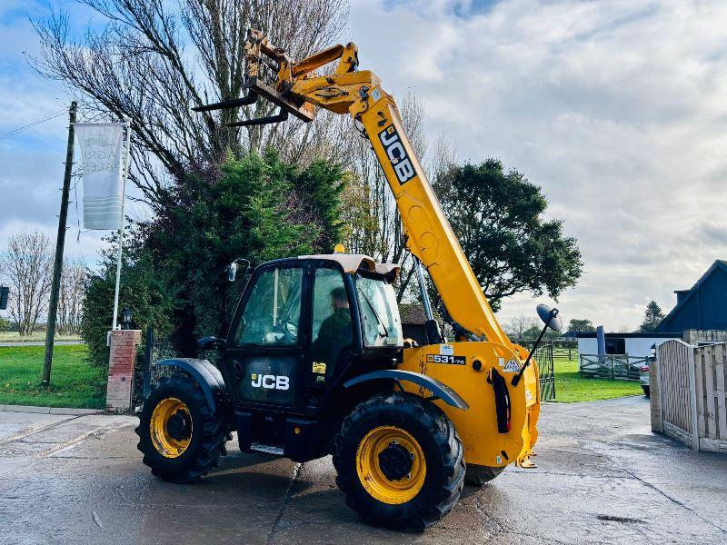JCB 531-70 4WD TURBO TELEHANDLER *YEAR 2013* C/W PALLET TINES *VIDEO*