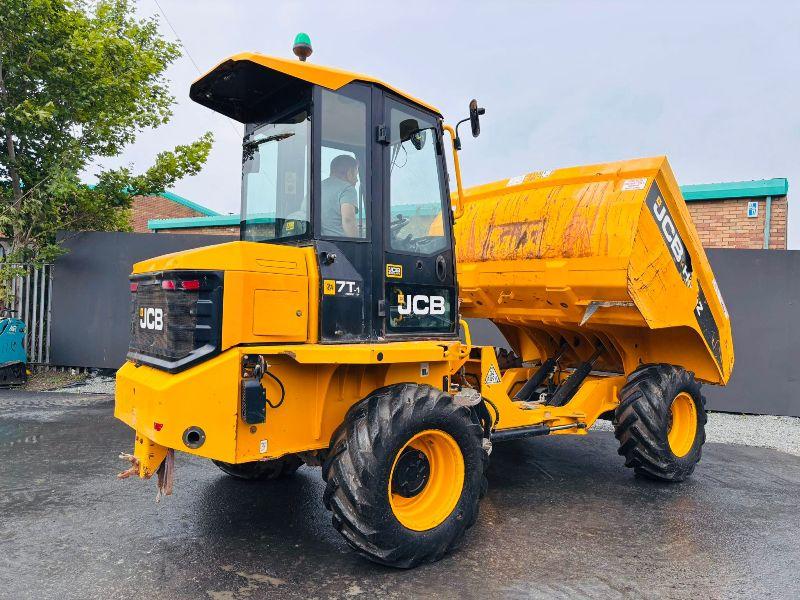 JCB 7FT 7 TONNE STRAIGHT TIP DUMPER* READING 1286 HOURS*YEAR 2018*VIDEO*