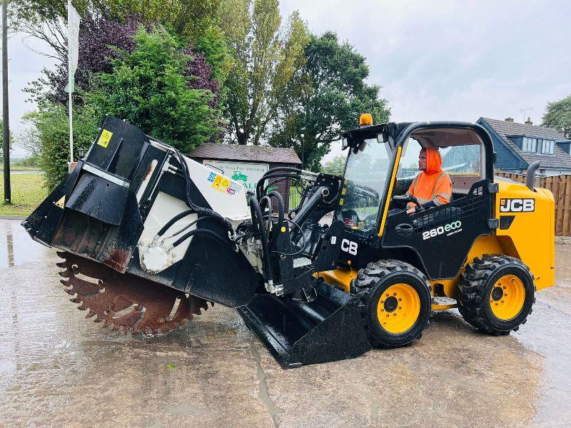 JCB 260 4WD SKIDSTEER *YEAR 2017, ONLY 182 HOURS * C/W WHEEL SAW & BUCKET *VIDEO*