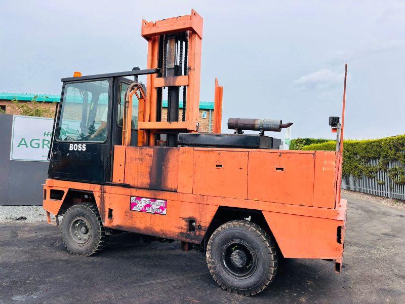 BOSS 556 HH SIDE LOADING FORK LIFT*C/W PALLET TINES*VIDEO*