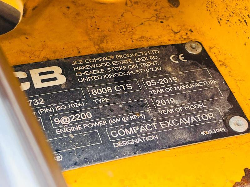 JCB MICRO DIGGER *YEAR 2019, ONLY 338 HOURS* C/W EXPANDING TRACKS *VIDEO*