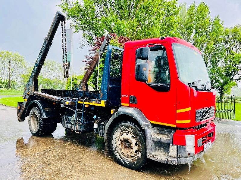 VOLVO FL240 4X2 SKIP LORRY * YEAR 2007* C/W MANUAL GEAR BOX & TELESCOPIC ARMS *VIDEO*