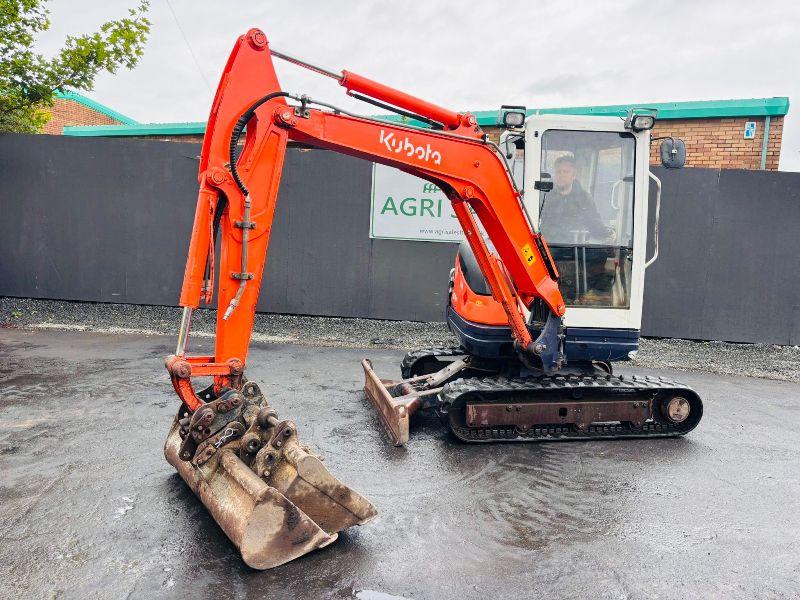 KUBOTA KX71-3 EXCAVATOR* C/W SELECTION OF BUCKETS*VIDEO*