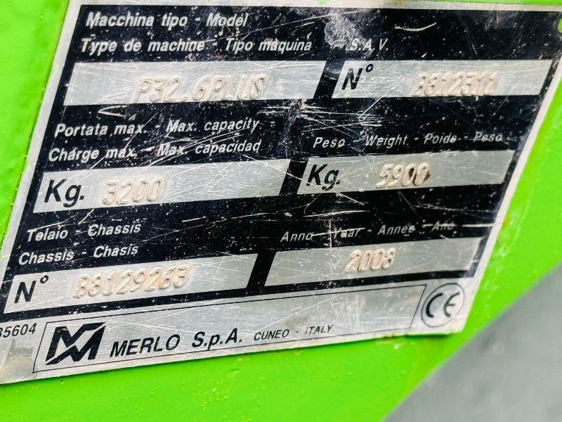 MERLO P32.6+ TELEHANDLER 4WD*C/W PALLET TINES*VIDEO*