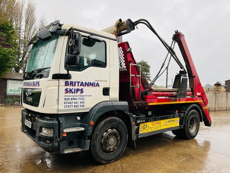 MAN TGM18.2504X2 SKIP LORRY *YEAR 2015, IN TEST* C/W MANUAL GEAR BOX *VIDEO*