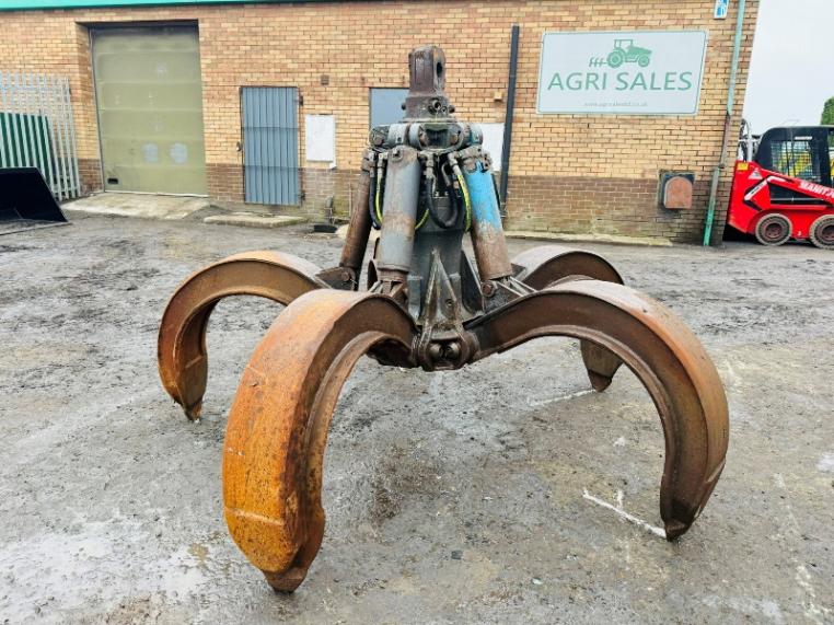 TEREX FUCHS HDMS 5 TINE HYDRAULIC SCRAP GRAB*YEAR 2015*VIDEO*