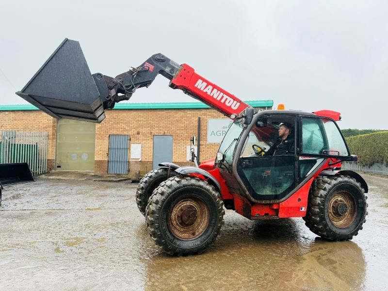 MANITOU MLT 741 TURBO TELEHANDLER*AG SPEC*C/W NEW BUCKET*VIDEO*