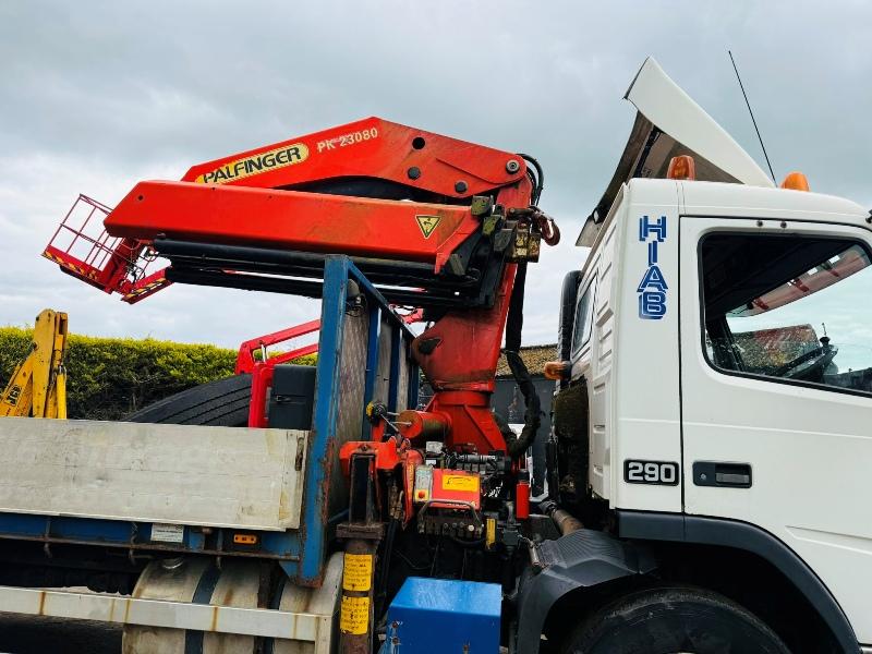 VOLVO FM7-12 FLAT BED LORRY*C/W PALFINGER PK23080 CRANE*VIDEO*