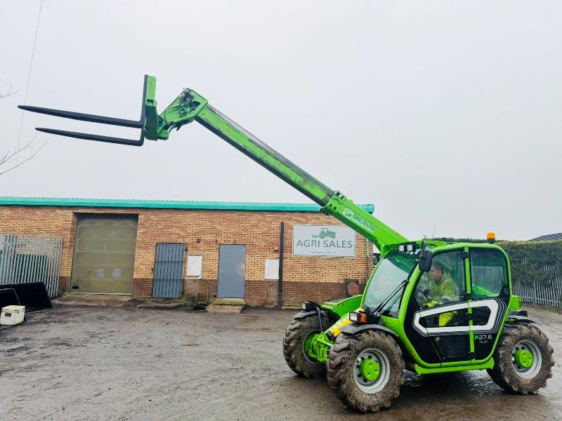 MERLO P27.6+ TURBO TELEHANDLER*C/W PALLET TINES*YEAR 2017*VIDEO*