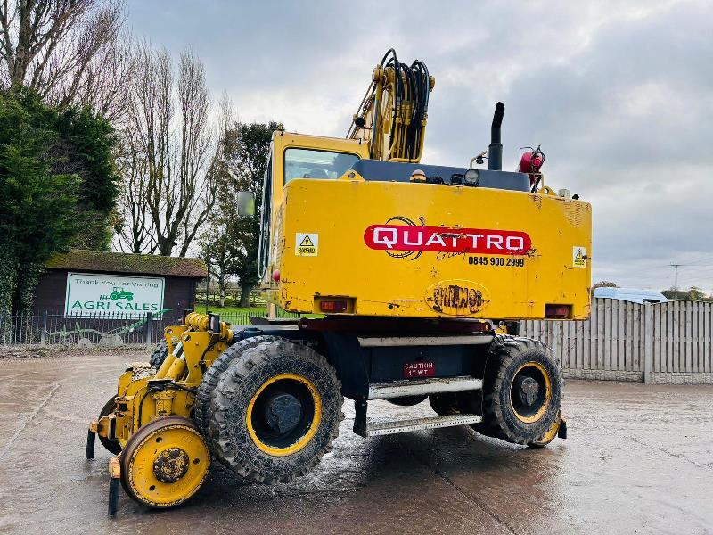 KOMATSU PW150ES-6K 4WD WHEELED EXCAVATOR C/W QUICK HITCH & RAILWAY GEAR *VIDEO*