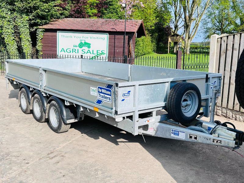 IFOR WILLIAMS TRI-AXLE DROP SIDE TRAILER * YEAR 2022 * C/W LED LIGHTS *VIDEO*