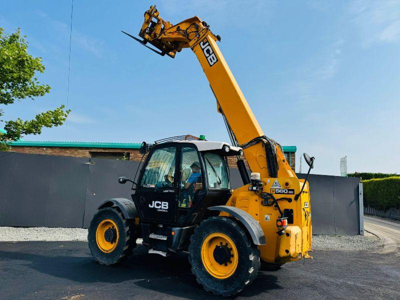 JCB 560-80 TELEHANDLER*PS TURBO*C/W PALLET TINES*YEAR 2016*VIDEO*