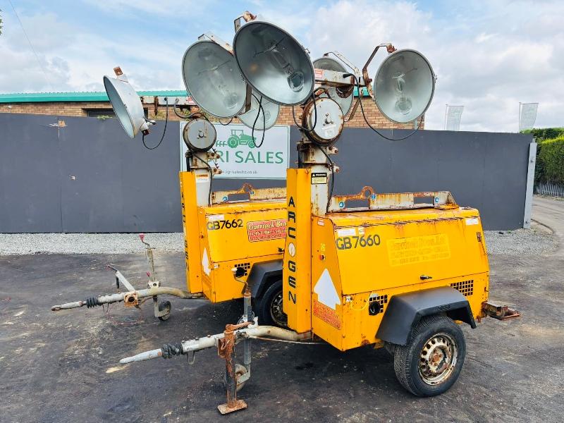 ARC GEN LT3-130/4 TOWABLE LIGHTING TOWER*6 KVA*YEAR 2010*VIDEO*