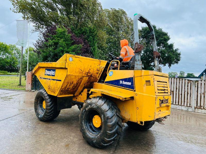 THWAITES 9 TON 4WD DUMPER C/W ROLE BAR & PERKINS ENGINE *VIDEO*