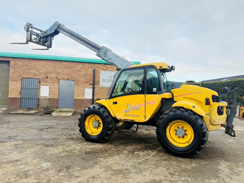 NEW HOLLAND LM430 TELEHANDLER*C/W PALLET TINES*VIDEO*