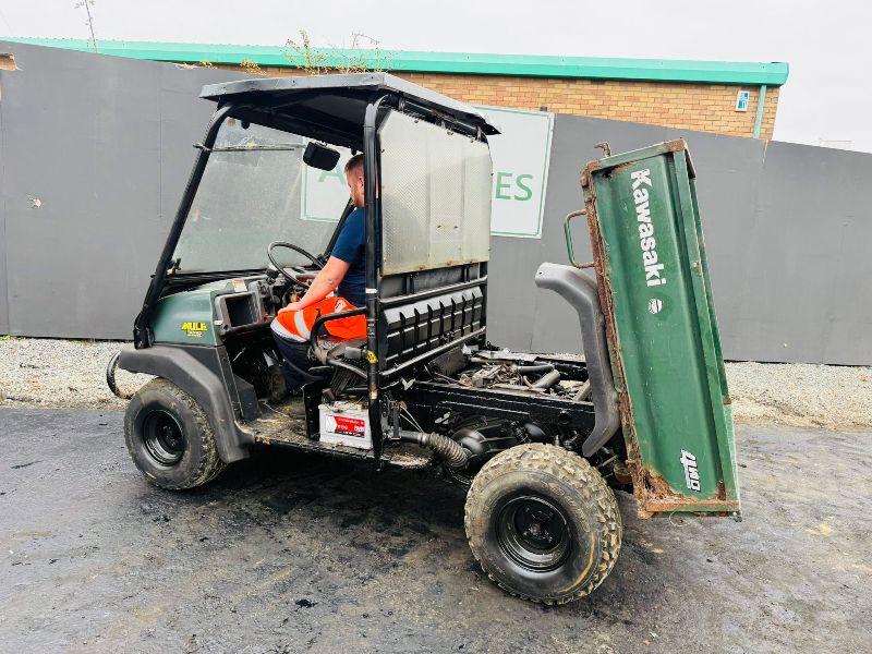 KAWASAKI 3010 MULE 4WD DIESEL UTILITY VEHICLE*REAR TIP*VIDEO*