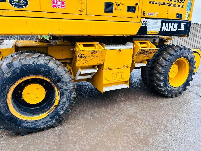 O&K MH5Z 4WD WHEELED EXCAVATOR C/W RAILWAY GEAR & 4 X SUPPORT LEGS *VIDEO*