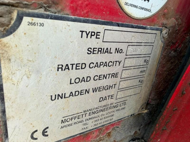 MOFFETT M5 25.3 *C/W FORK POSITIONER*1453 HOURS*YEAR 2012*VIDEO*
