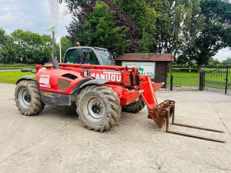 MANITOU MLT1030 4WD TELEHANDLER *10 METER, 4834 HOURS* C/W PALLET TINES*VIDEO* 