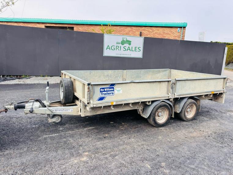 IFOR WILLIAMS 14FT 6 TWIN AXLE TRAILER *C/W SIDES AND RAMPS*YEAR 2020*VIDEO*