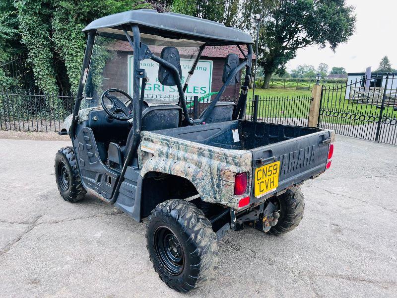 YAMAHA RHINO 700 PETROL 4WD UTV *ROAD REGISTERED* C/W CAMO WRAP *VIDEO*