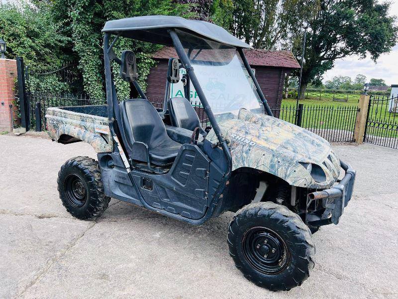YAMAHA RHINO 700 PETROL 4WD UTV *ROAD REGISTERED* C/W CAMO WRAP *VIDEO*