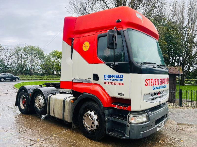RENAULT 420DCI 6X2 TRACTOR UNIT C/W BIG HUB REDUCTION & MANUAL GEAR BOX *VIDEO*