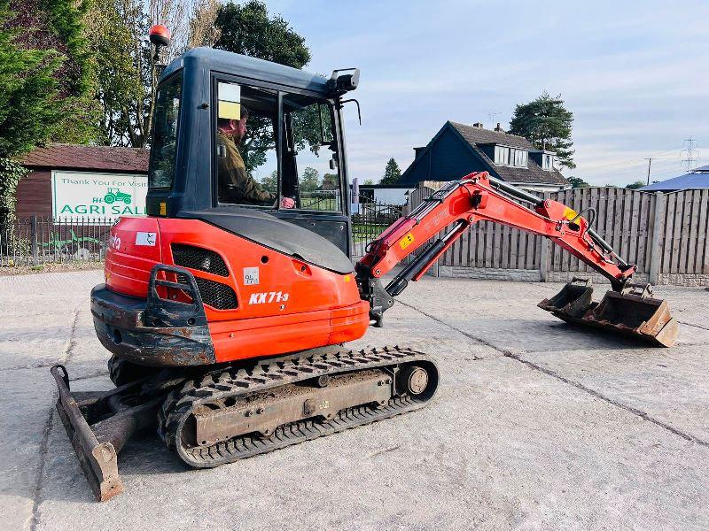 KUBOTA KX71-3 EXCAVATOR *YEAR 2014, 4211 HOURS, ONE OWNER FROM NEW*VIDEO*