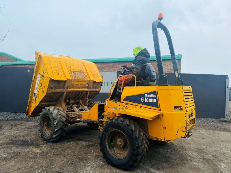 THWAITES 6 TONNE STRAIGHT TIP DUMPER*C/W SAFETY FRAME*VIDEO*