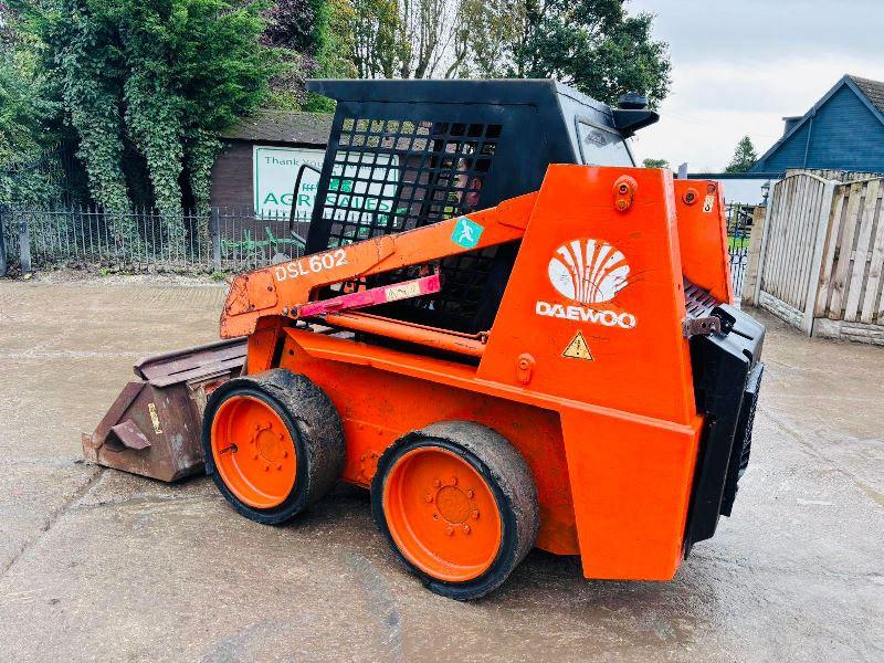DEAWOO DSL602 SKIDSTEER *ON SOLID TYRES* C/W BUCKET *VIDEO*